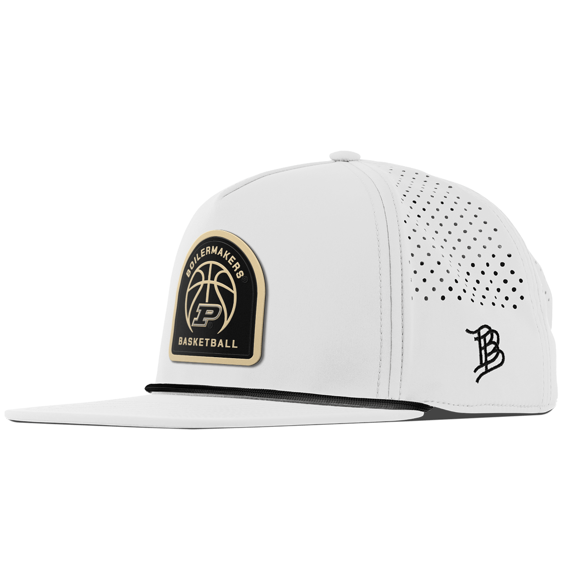 Purdue University "Purdue Basketball" Flat 5 Panel Rope White