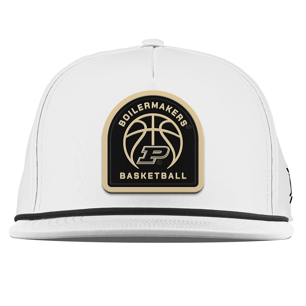 Purdue University "Purdue Basketball" Flat 5 Panel Rope White