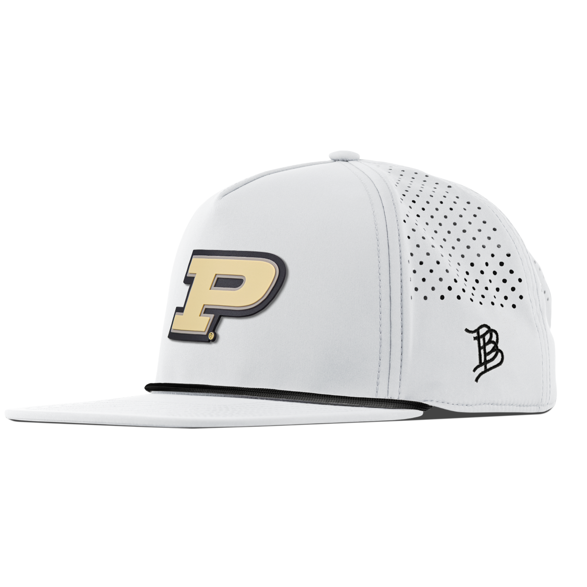 Purdue University "Purdue Block" Flat 5 Panel Rope White