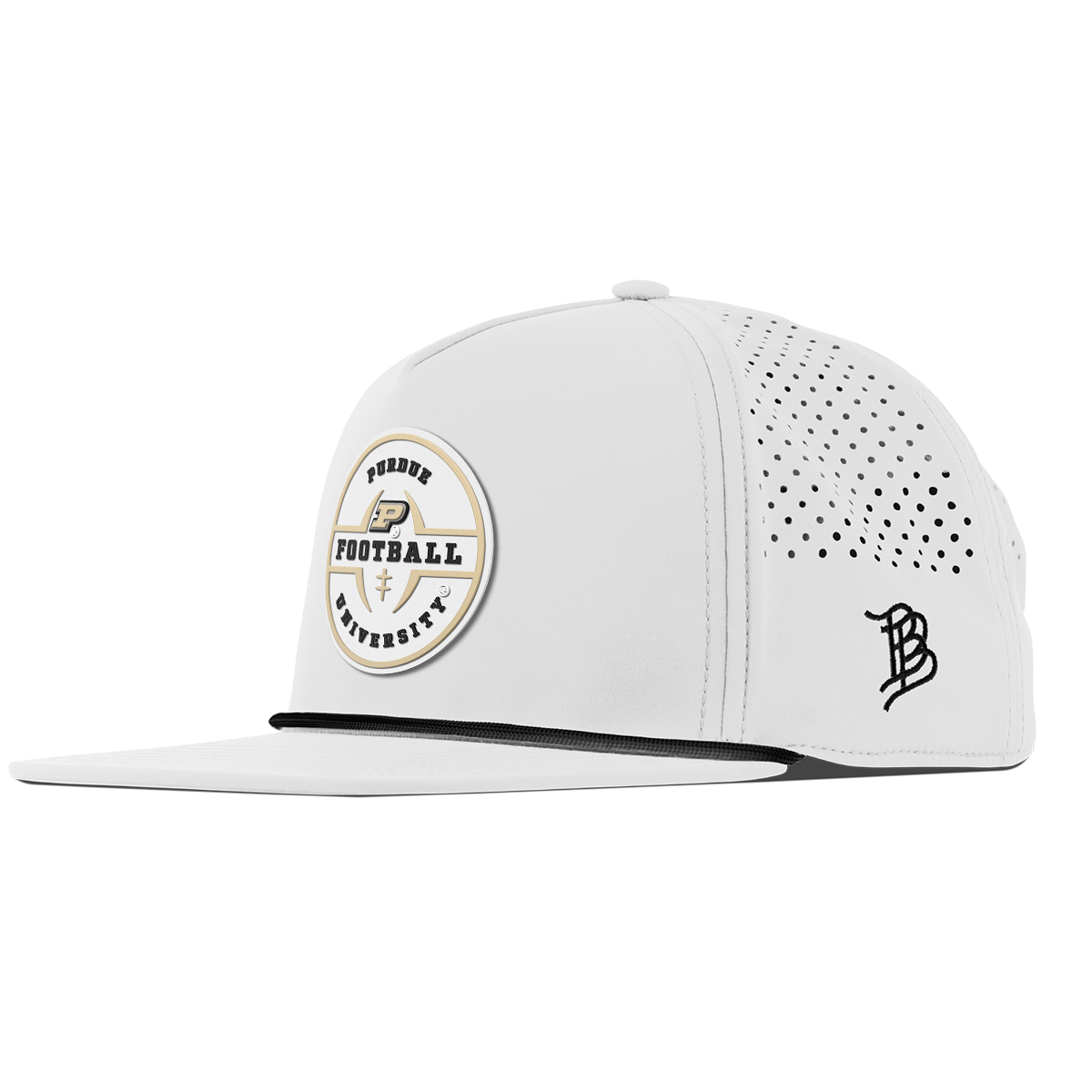 Purdue University "Purdue Football Legacy" Flat 5 Panel Rope White