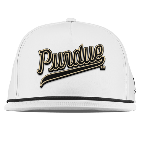 Purdue University "Purdue Script" Flat 5 Panel Rope White