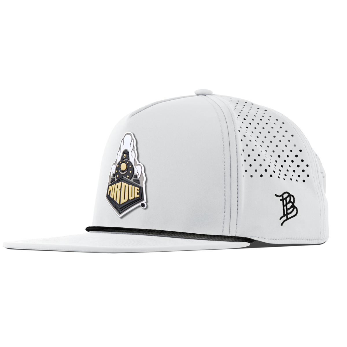 Purdue University "Purdue Team Logo" Flat 5 Panel Rope White