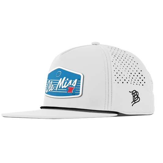 University of Mississippi "Rebel Football" Flat 5 Panel Rope White