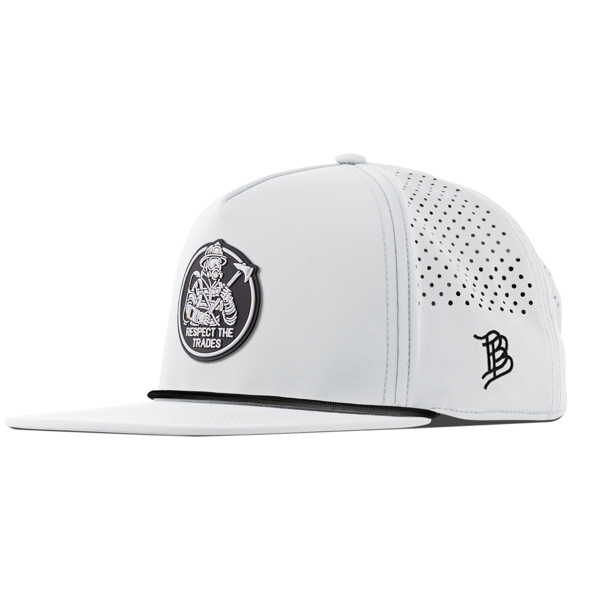 Respect The Trades Firefighter Flat 5 Panel Rope White