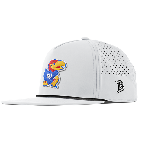 University of Kansas "Rock Chalk Jayhawk" Flat 5 Panel Rope White