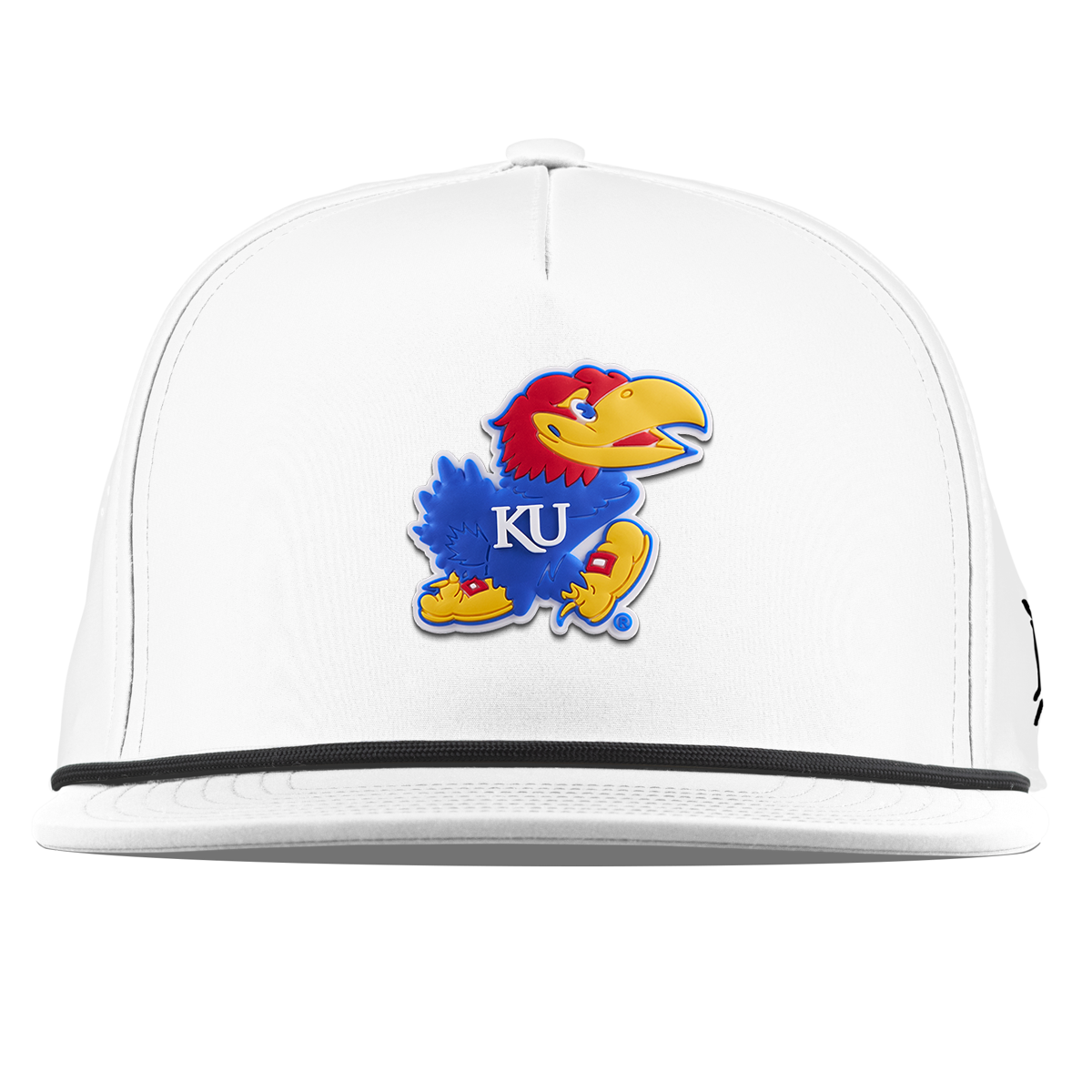 University of Kansas "Rock Chalk Jayhawk" Flat 5 Panel Rope White
