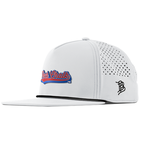 University of Kansas "KU Rock Chalk Red and Blue Script" Flat 5 Panel Rope White