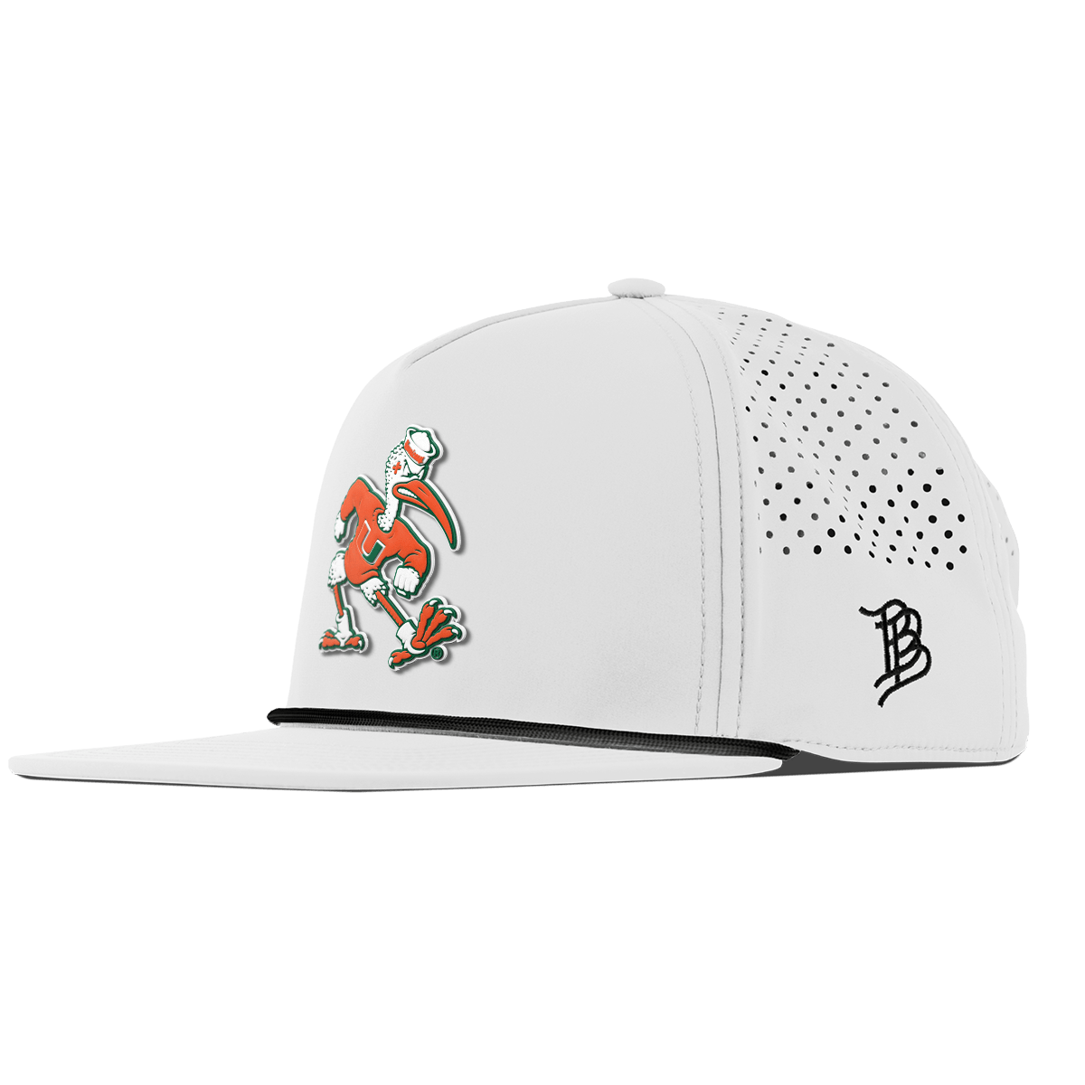 University of Miami "Sebastian the Ibis" Flat 5 Panel Rope White
