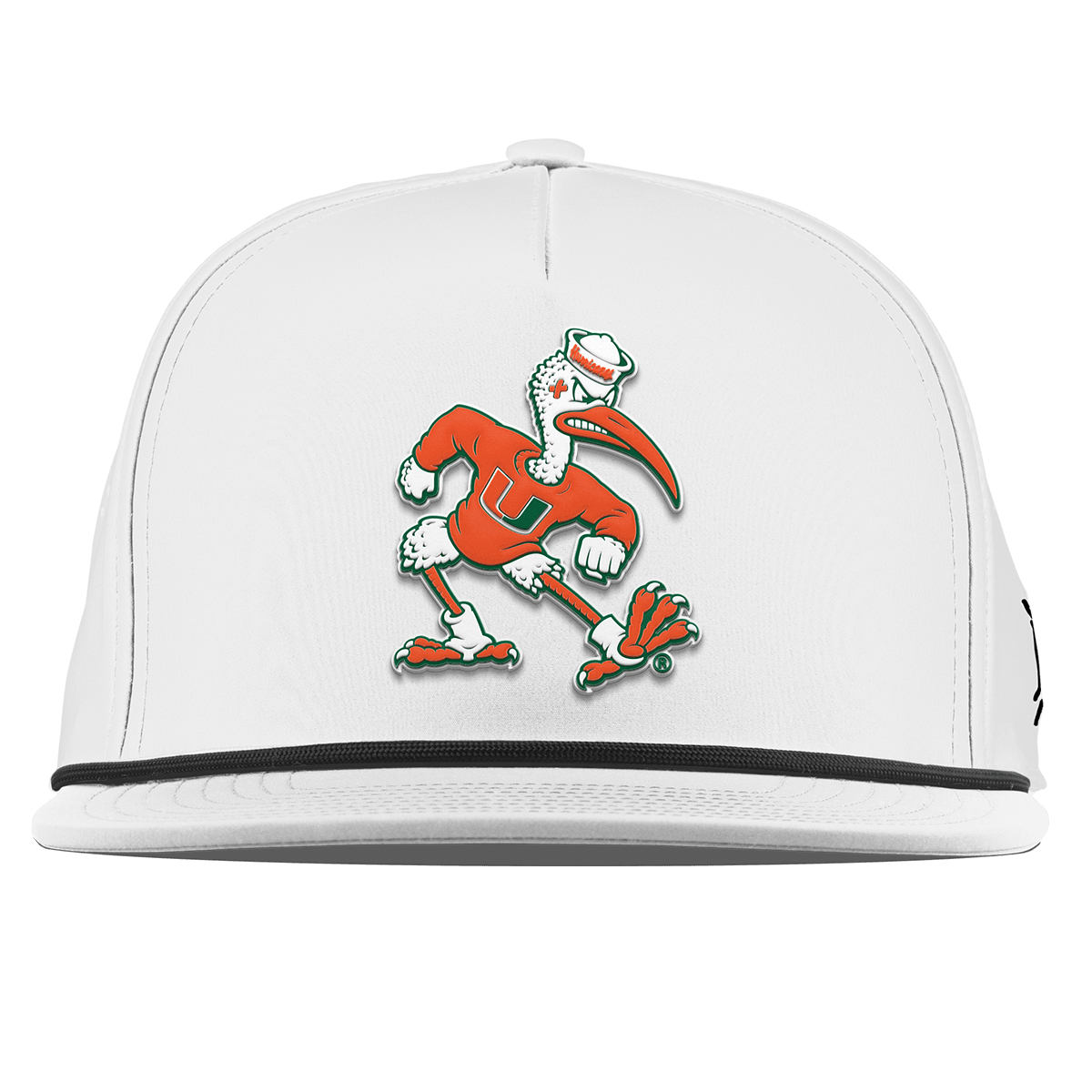 University of Miami "Sebastian the Ibis" Flat 5 Panel Rope White