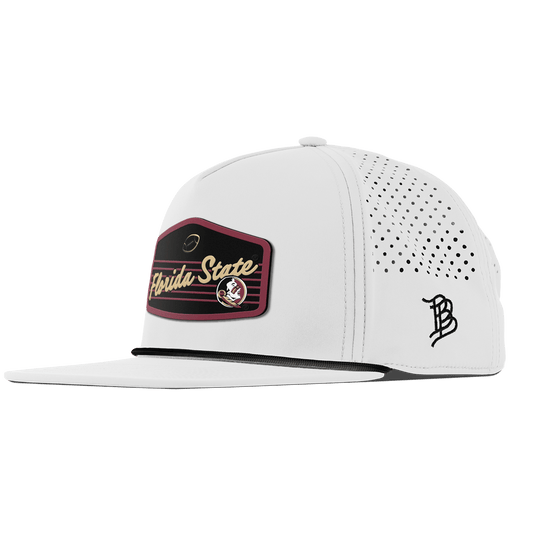 Florida State University "Seminole Football" Flat 5 Panel Rope White