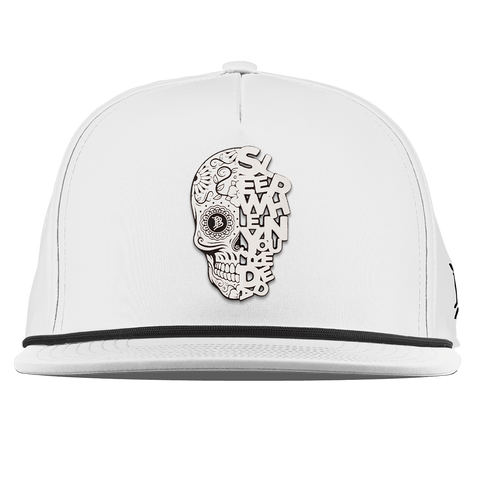 Sleep When You're Dead Skull Flat 5 Panel Rope White