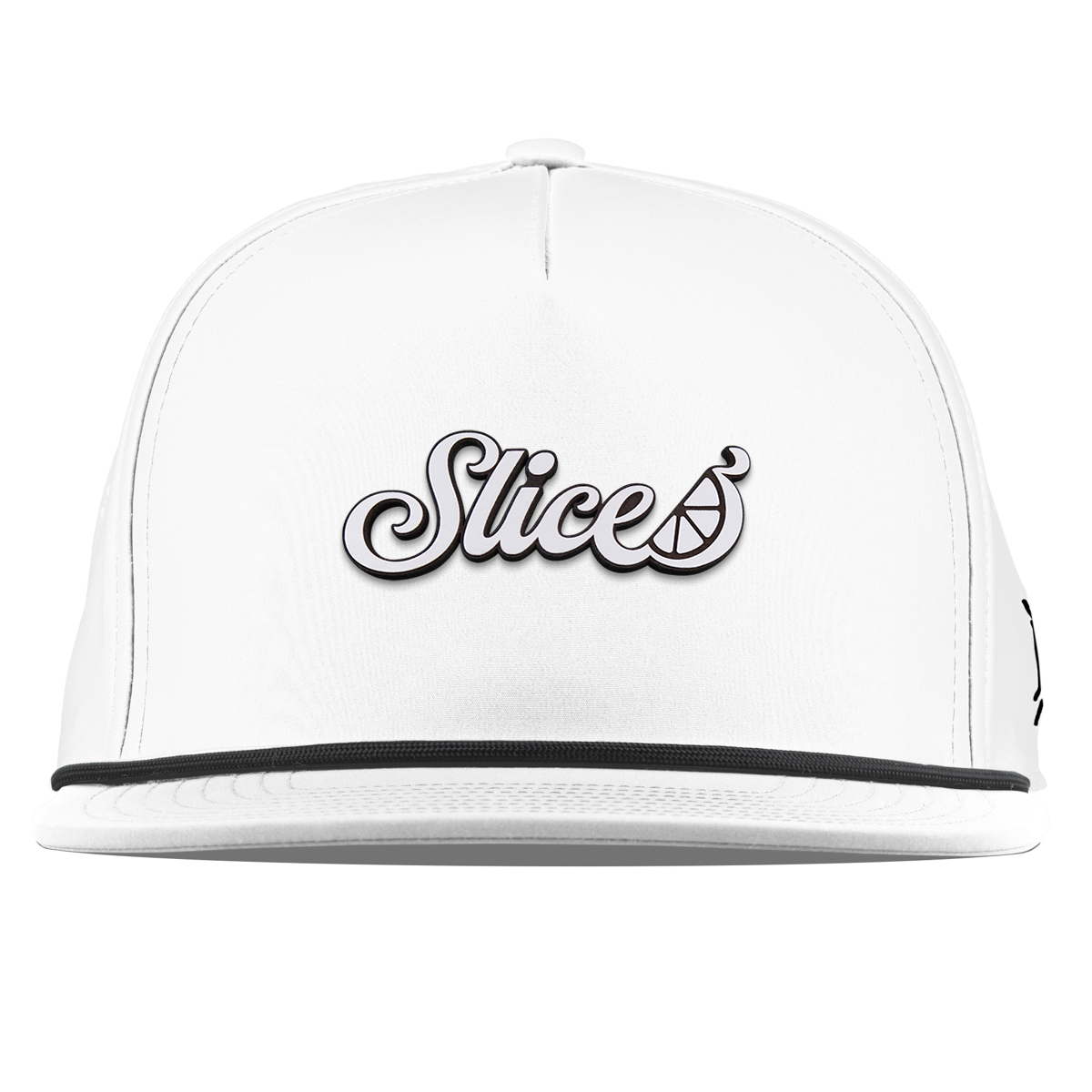 Sliced Script Flat 5 Panel Rope White