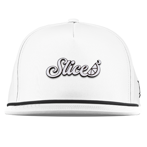 Sliced Script Flat 5 Panel Rope White