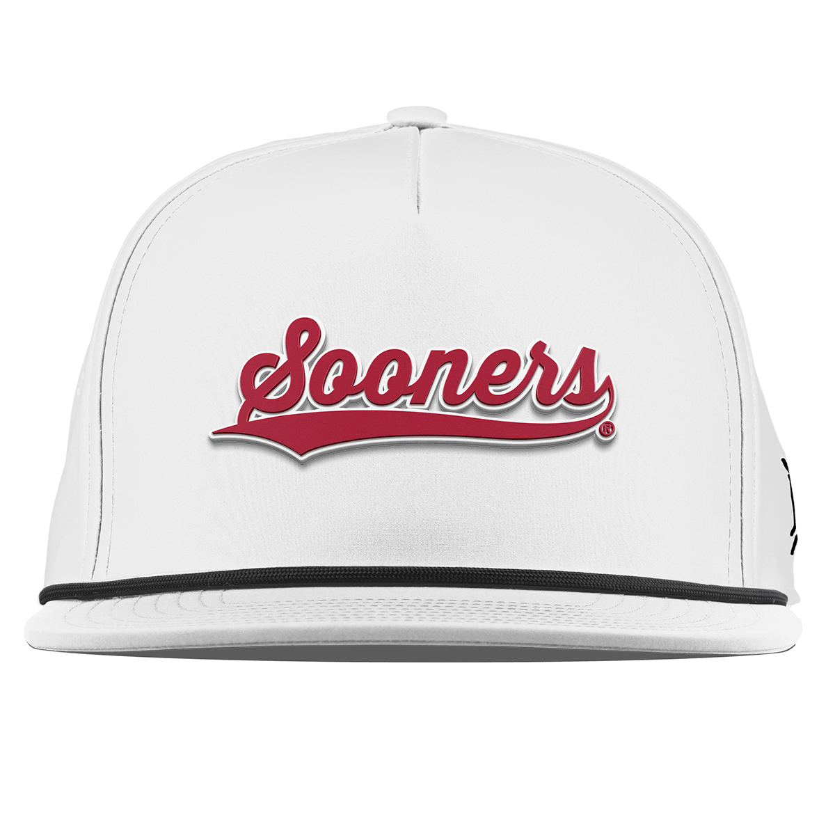 University of Oklahoma "Sooners Script" Flat 5 Panel Rope White