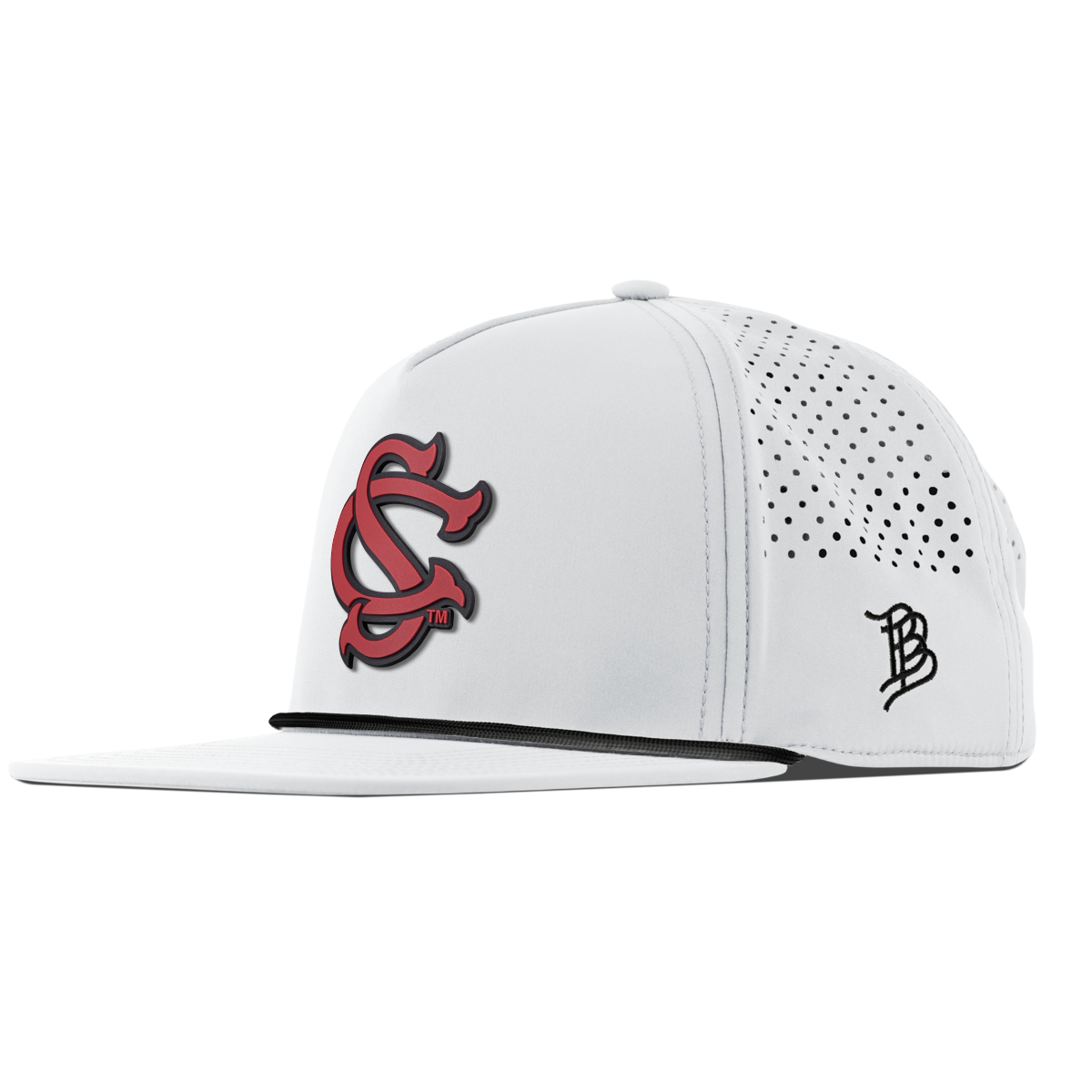University of South Carolina "South Carolina Baseball" Flat 5 Panel Rope White