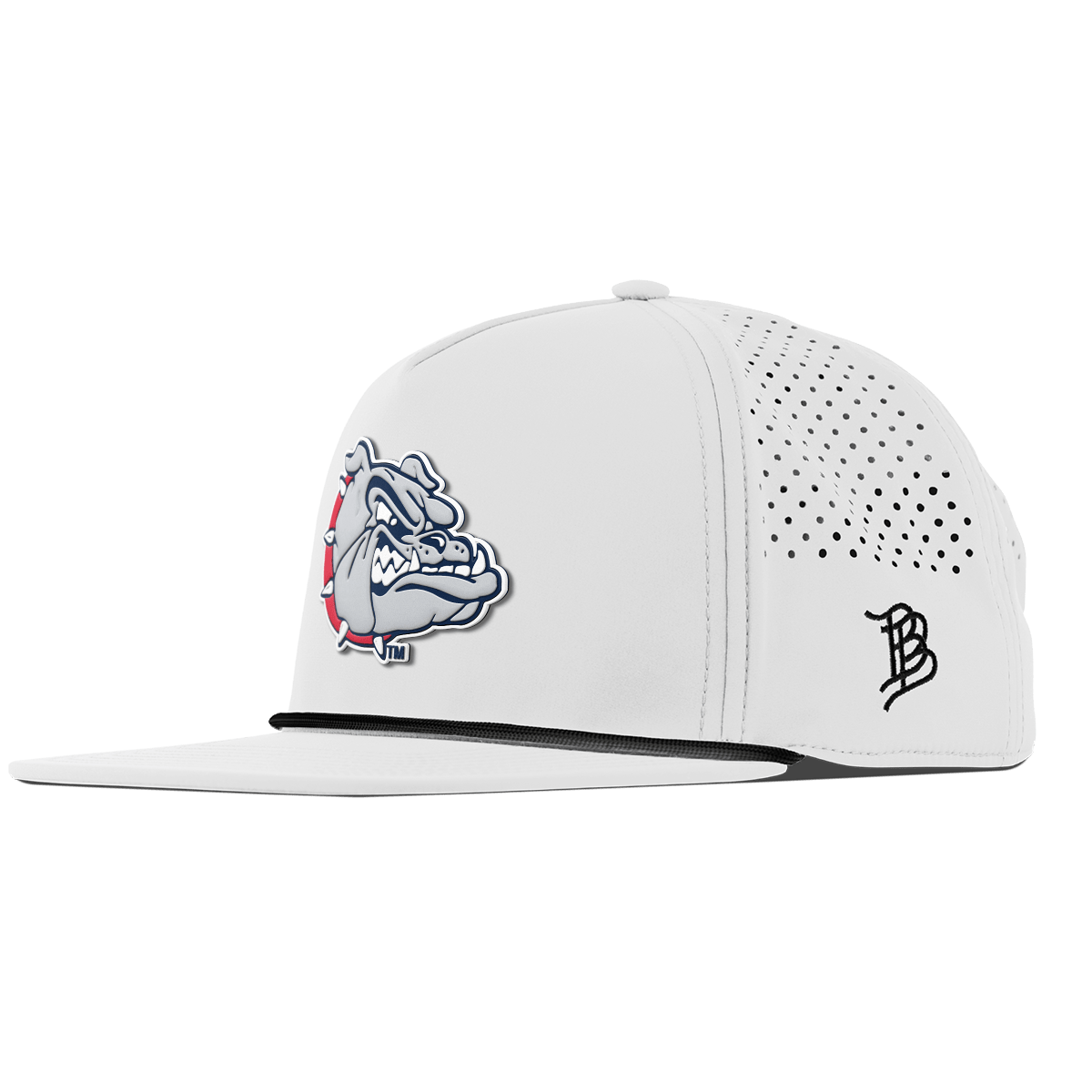 Gonzaga University "Spike The Bulldog" Flat 5 Panel Rope White