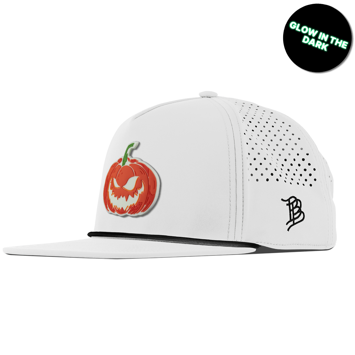 Jack-O-Lantern Glow Flat 5 Panel Rope White