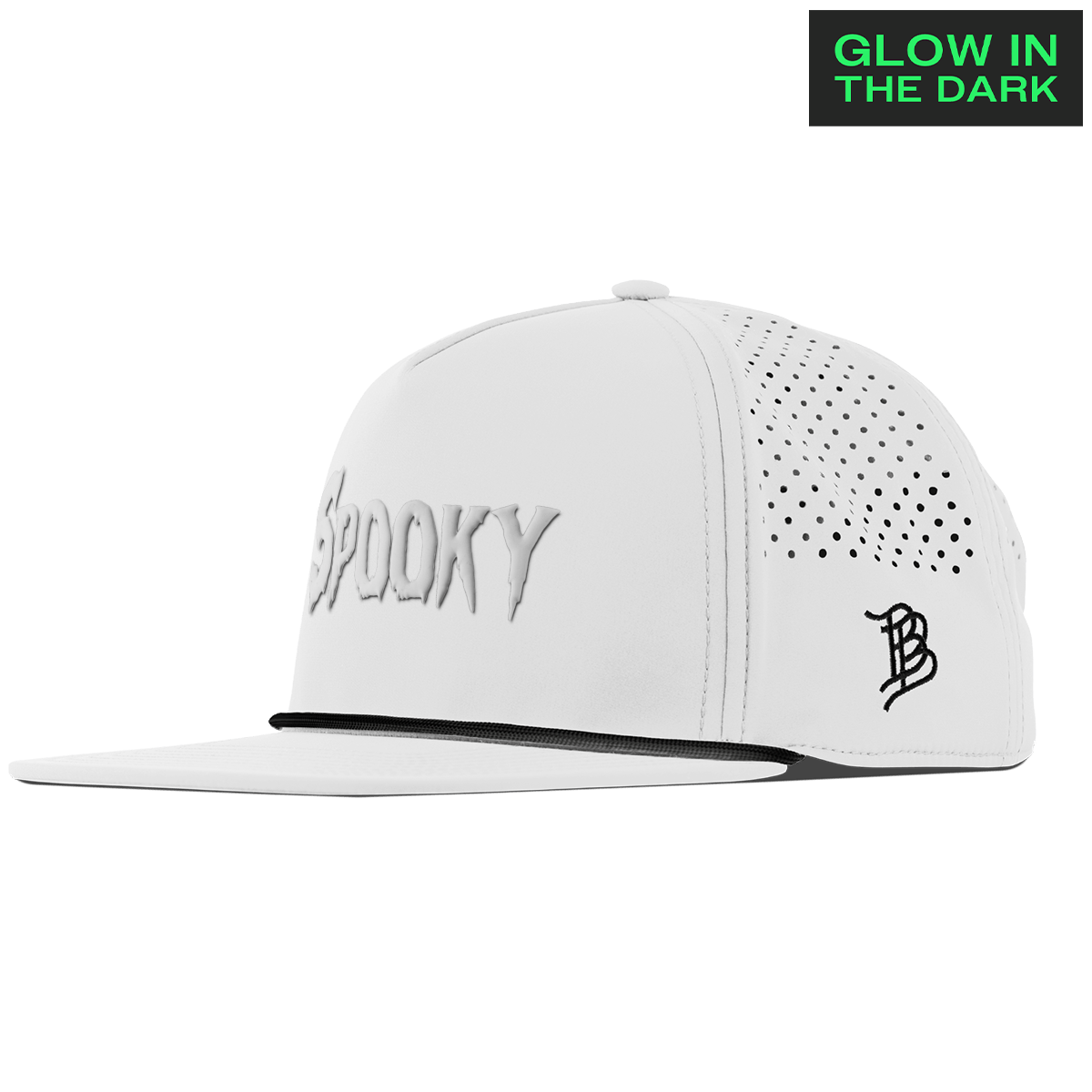 Spooky Glow Flat 5 Panel Rope White