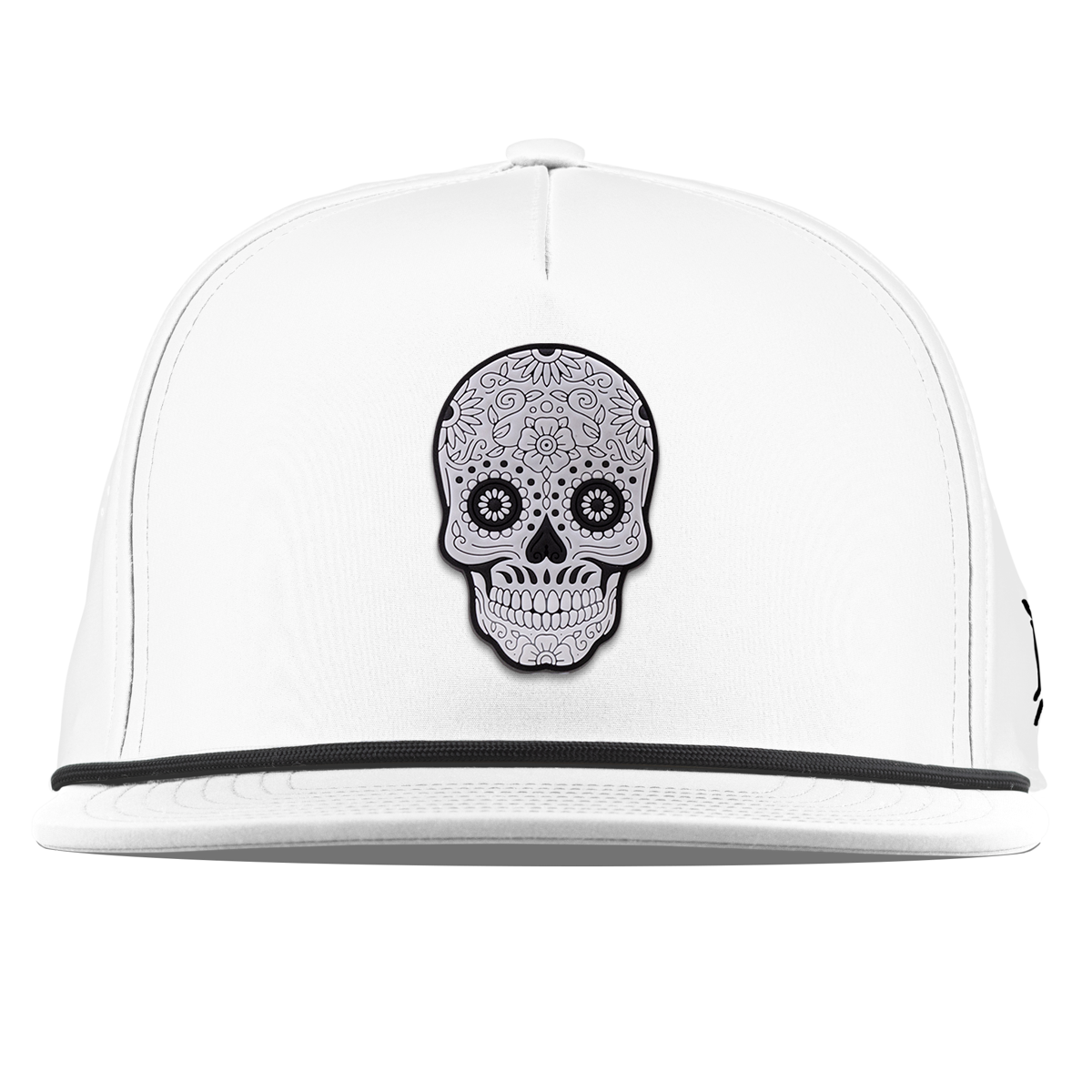 Sugar Skull PVC Flat 5 Panel Rope White