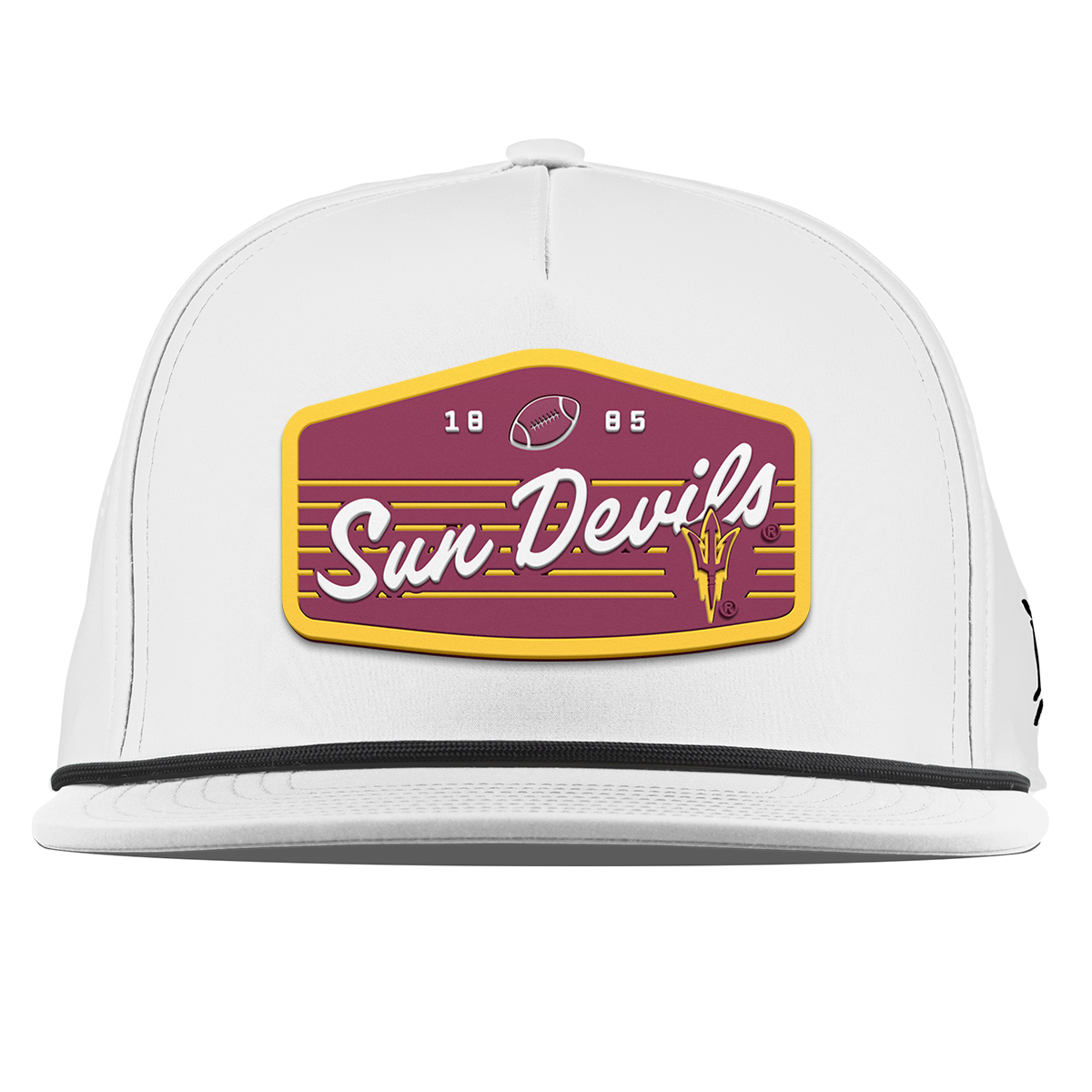 Arizona State University "Sun Devils Football" Flat 5 Panel Rope White