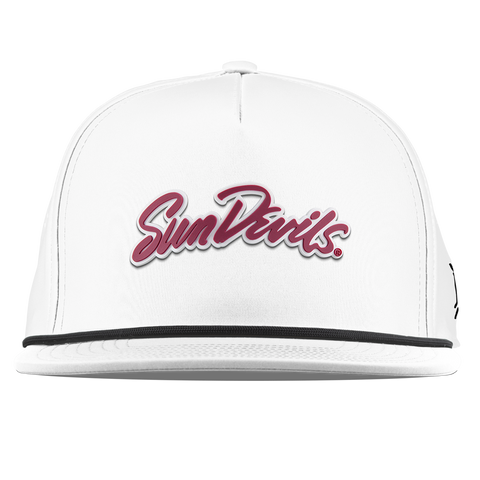 Arizona State University "Sun Devils Script" Flat 5 Panel Rope White