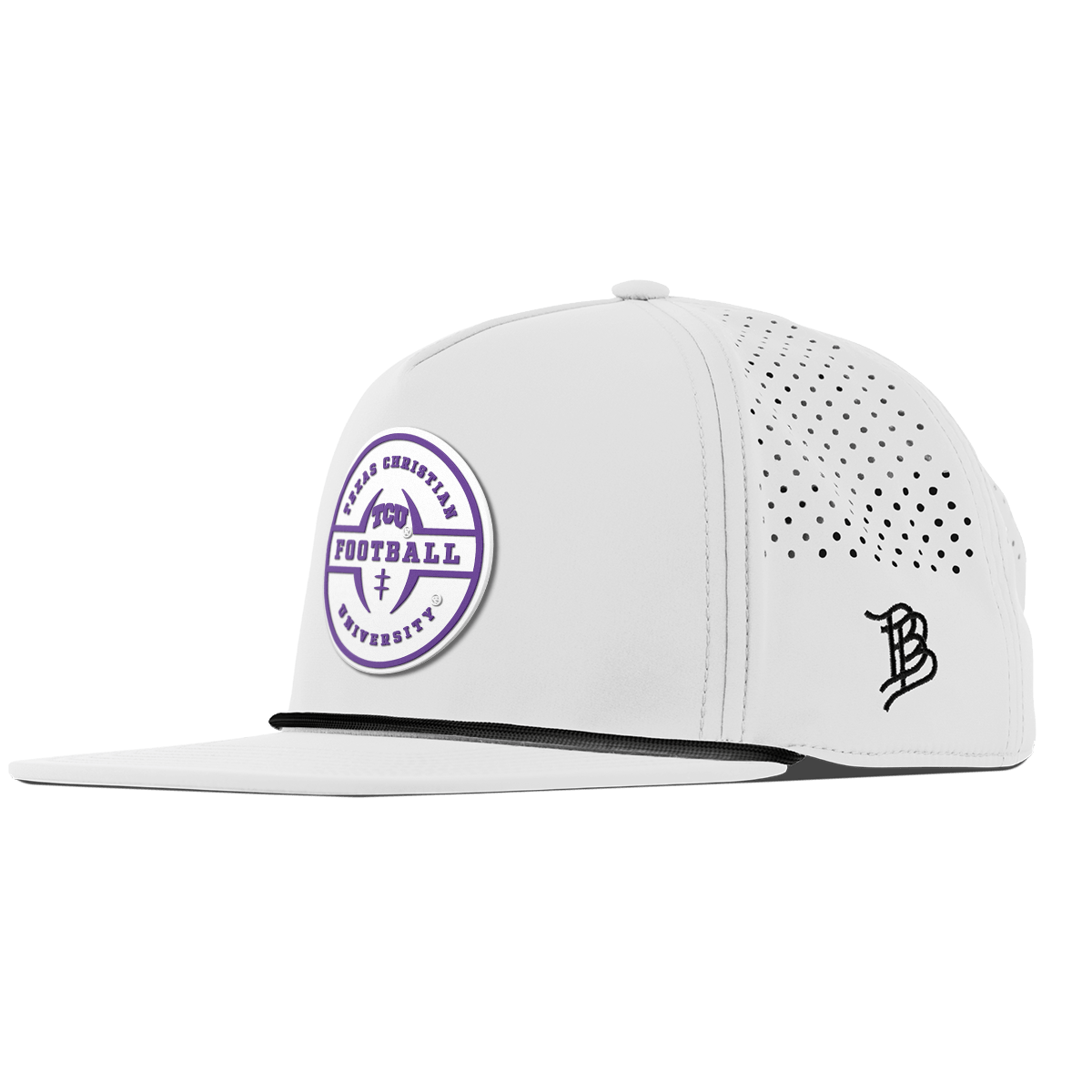 Texas Christian University "TCU Football Legacy" Flat 5 Panel Rope White