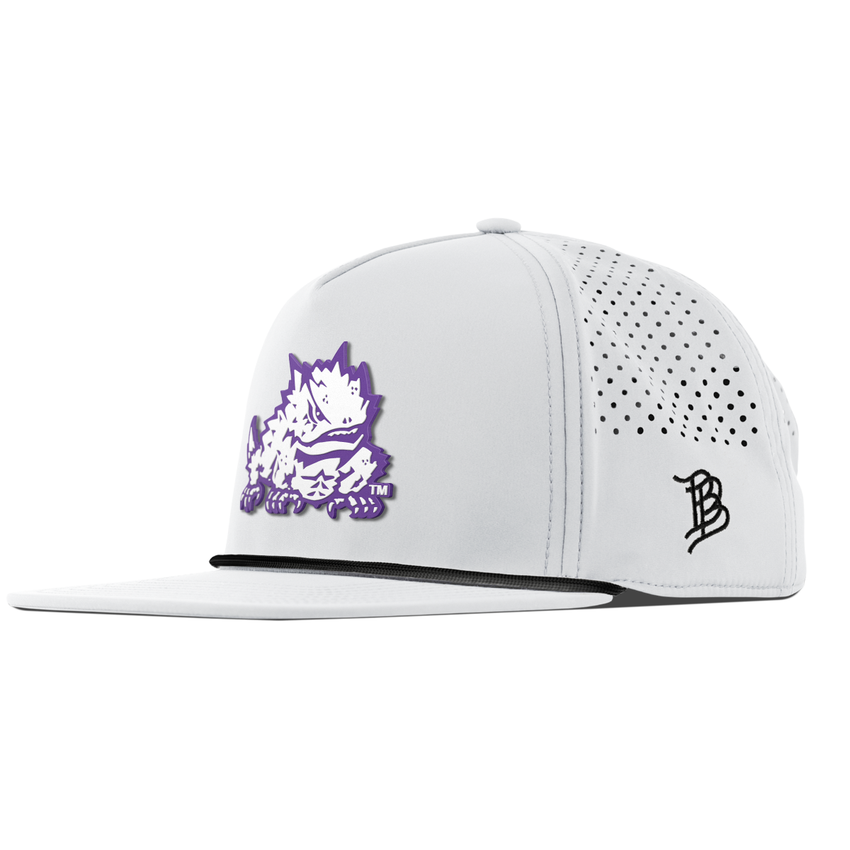 Texas Christian University "TCU Team Logo" Flat 5 Panel Rope White