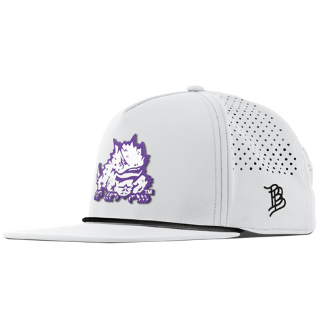 Texas Christian University "TCU Team Logo" Flat 5 Panel Rope White