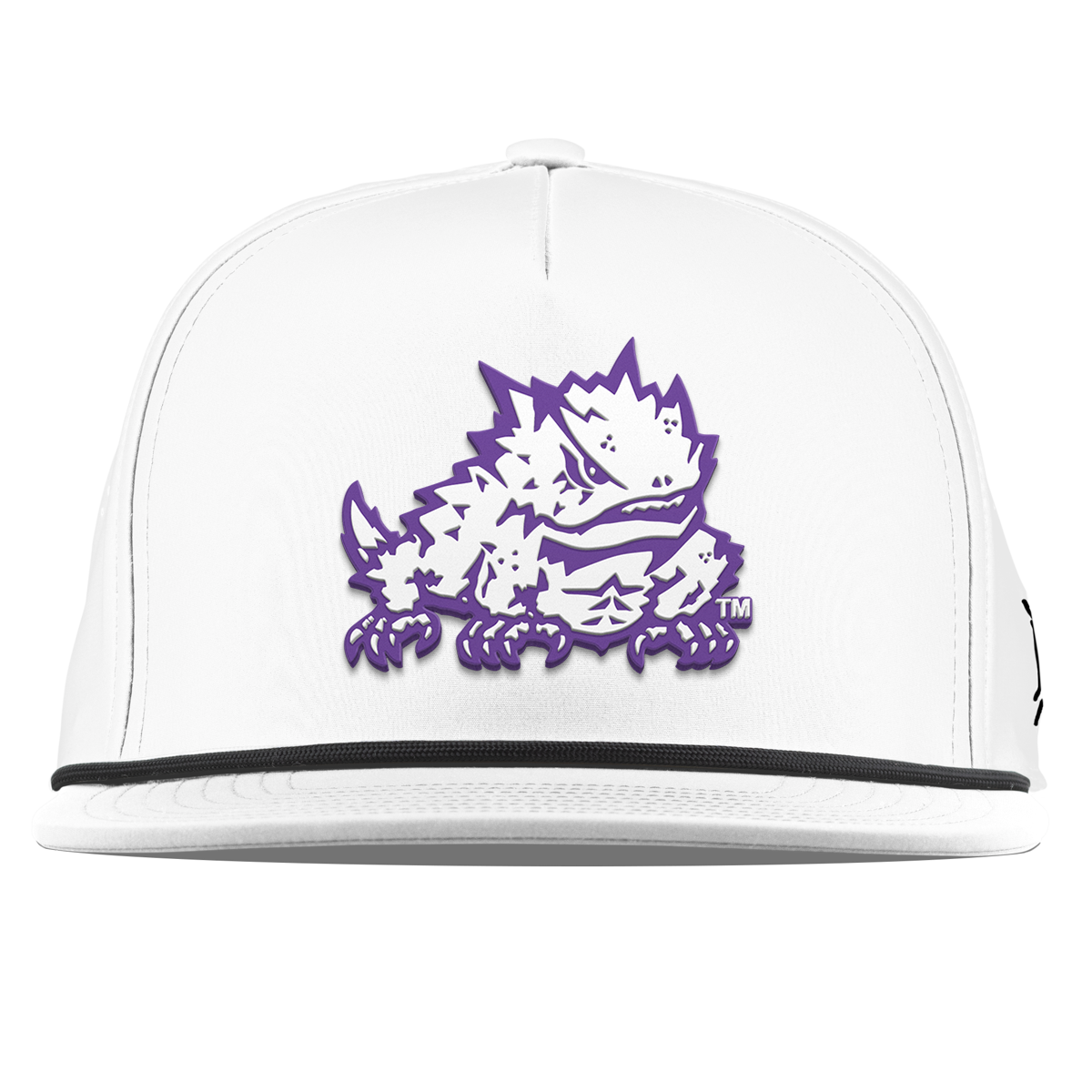 Texas Christian University "TCU Team Logo" Flat 5 Panel Rope White