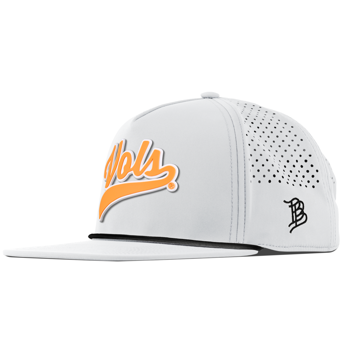 University of Tennessee "Tennessee Vols Script" Flat 5 Panel Rope White