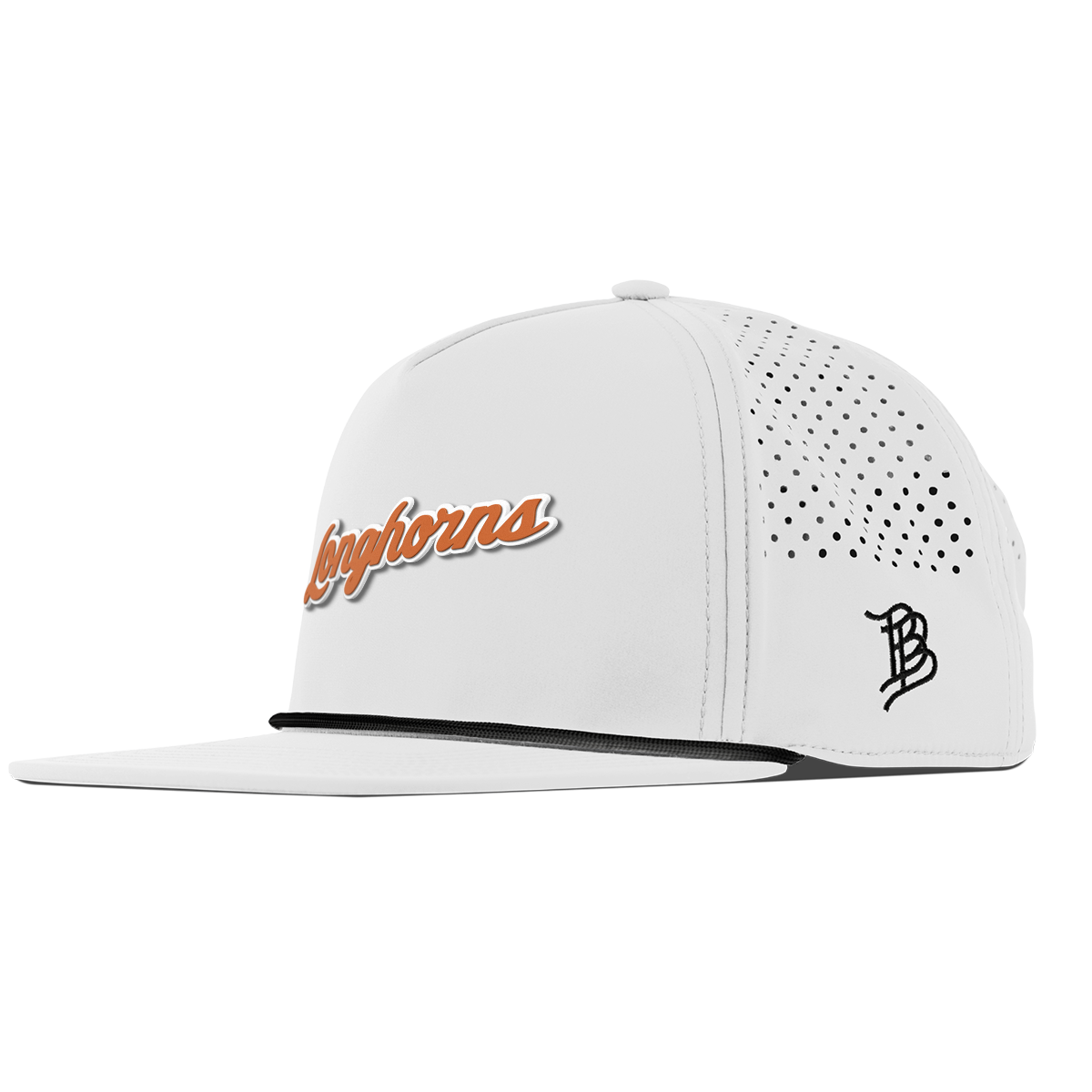 University of Texas "Texas Longhorn Script" Flat 5 Panel Rope White