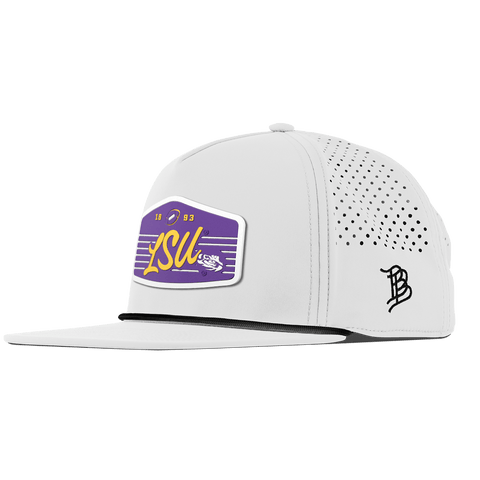 Louisiana State University "Tigers Football" Flat 5 Panel Rope White