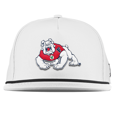 Fresno State University "TimeOut The Bulldog" Flat 5 Panel Rope White