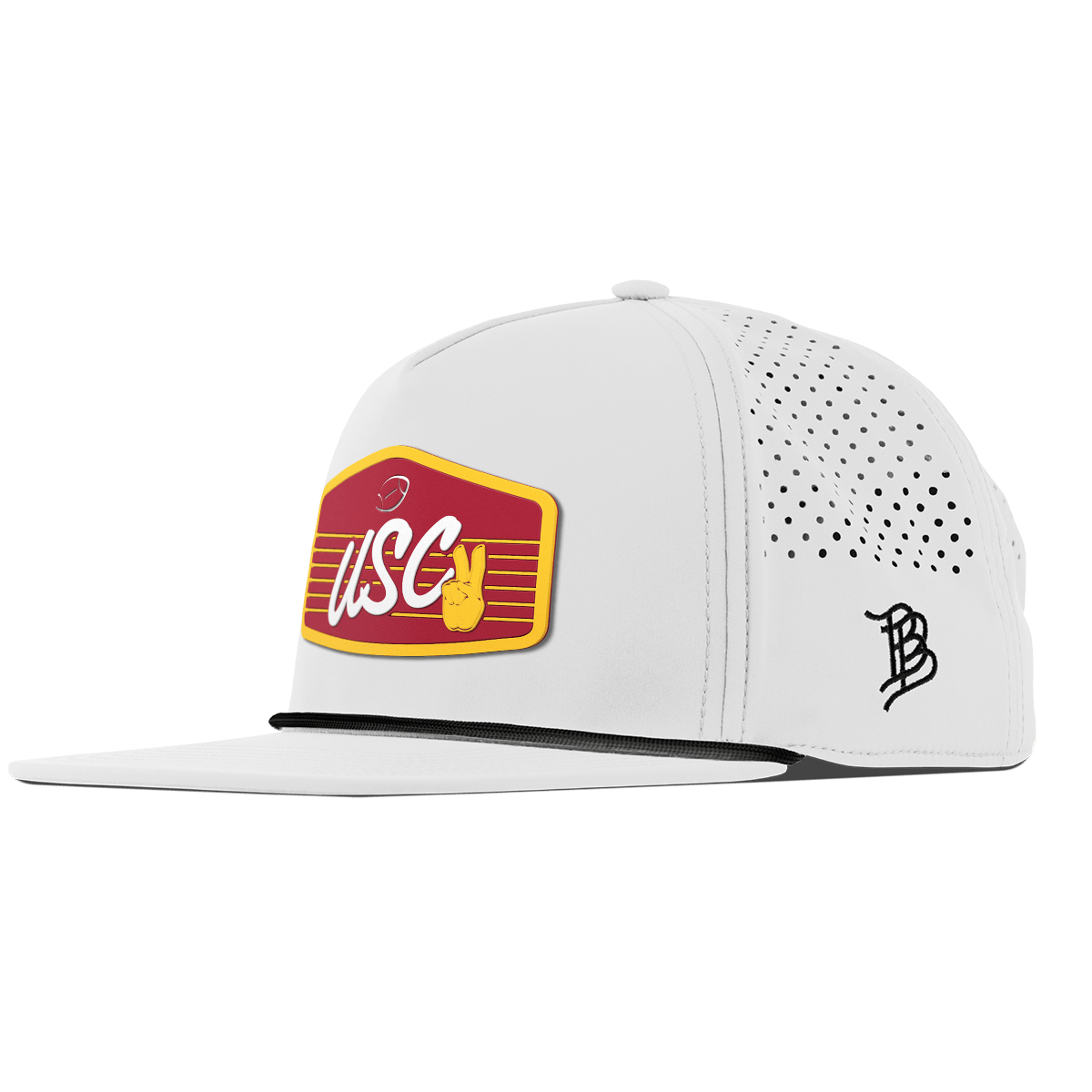 University of Southern California "Trojans Football" Flat 5 Panel Rope White