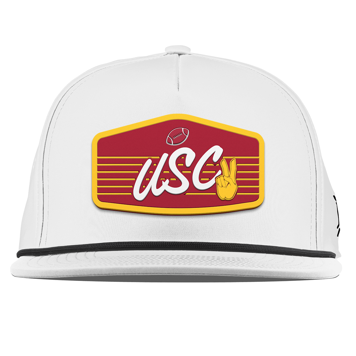 University of Southern California "Trojans Football" Flat 5 Panel Rope White