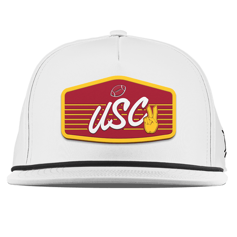 University of Southern California "Trojans Football" Flat 5 Panel Rope White