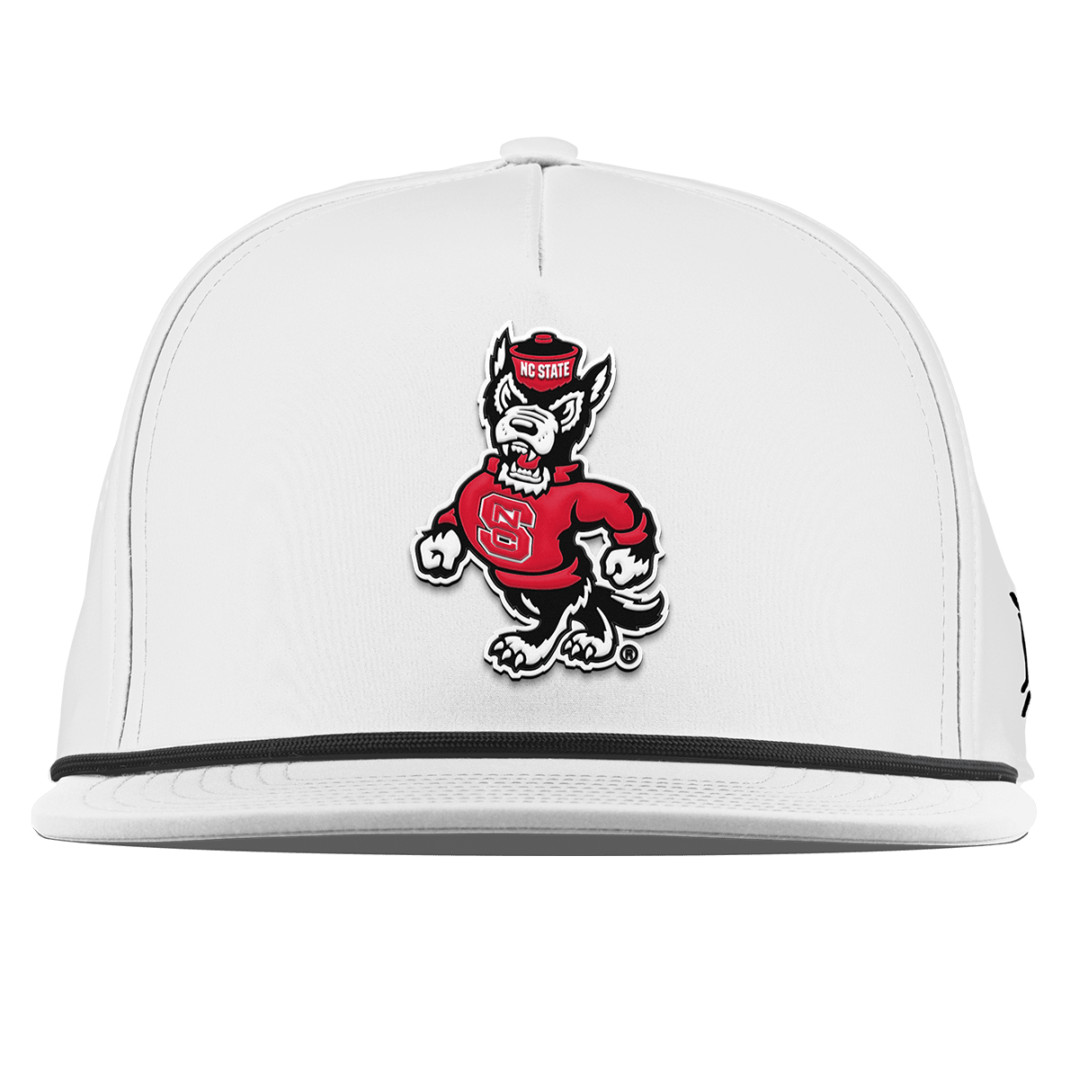 North Carolina State "Tuffy The Wolf" Flat 5 Panel Rope White