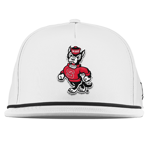 North Carolina State "Tuffy The Wolf" Flat 5 Panel Rope White