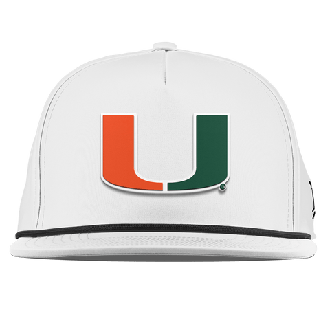 University of Miami "Miami Team Logo" Flat 5 Panel Rope White