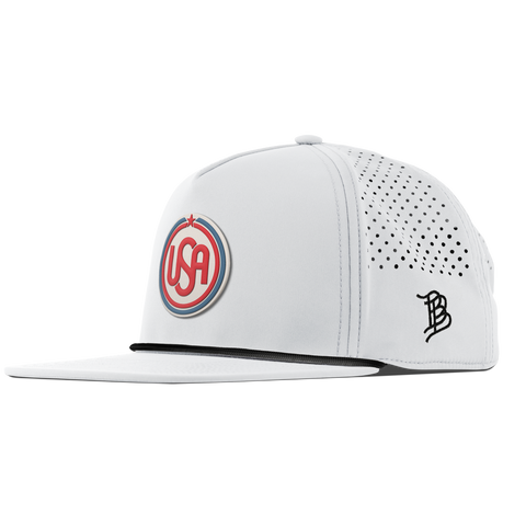 USA Icon Flat 5 Panel Rope White