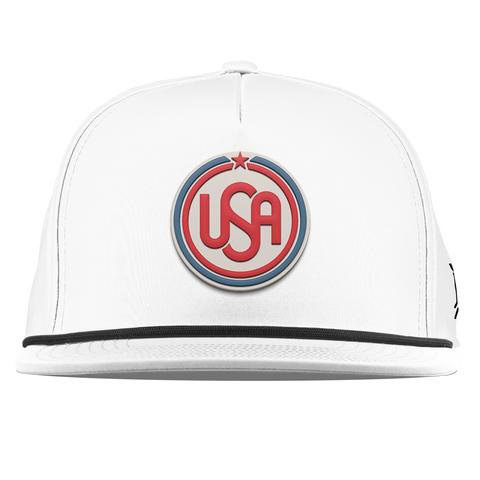 USA Icon Flat 5 Panel Rope White