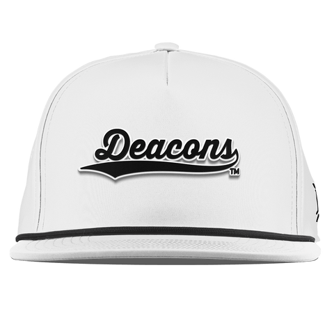 Wake Forest University "Vintage Deacons Script" Flat 5 Panel Rope White