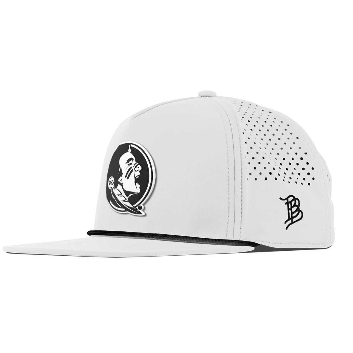 Florida State University "Vintage FSU Team Logo" Flat 5 Panel Rope White