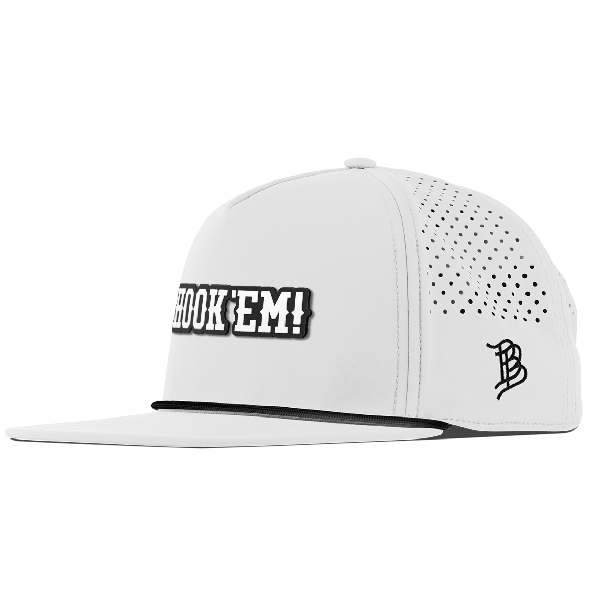 University of Texas "Vintage Hook'Em Horns" Flat 5 Panel Rope White