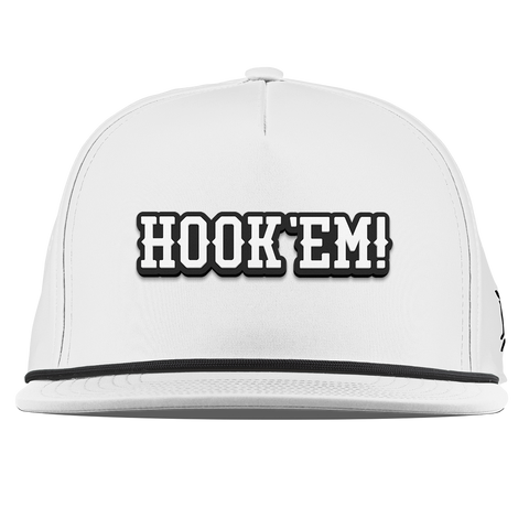 University of Texas "Vintage Hook'Em Horns" Flat 5 Panel Rope White