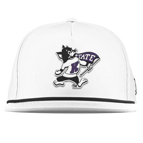 Kansas State University "Vintage Kansas State Wildcat" Flat 5 Panel Rope White