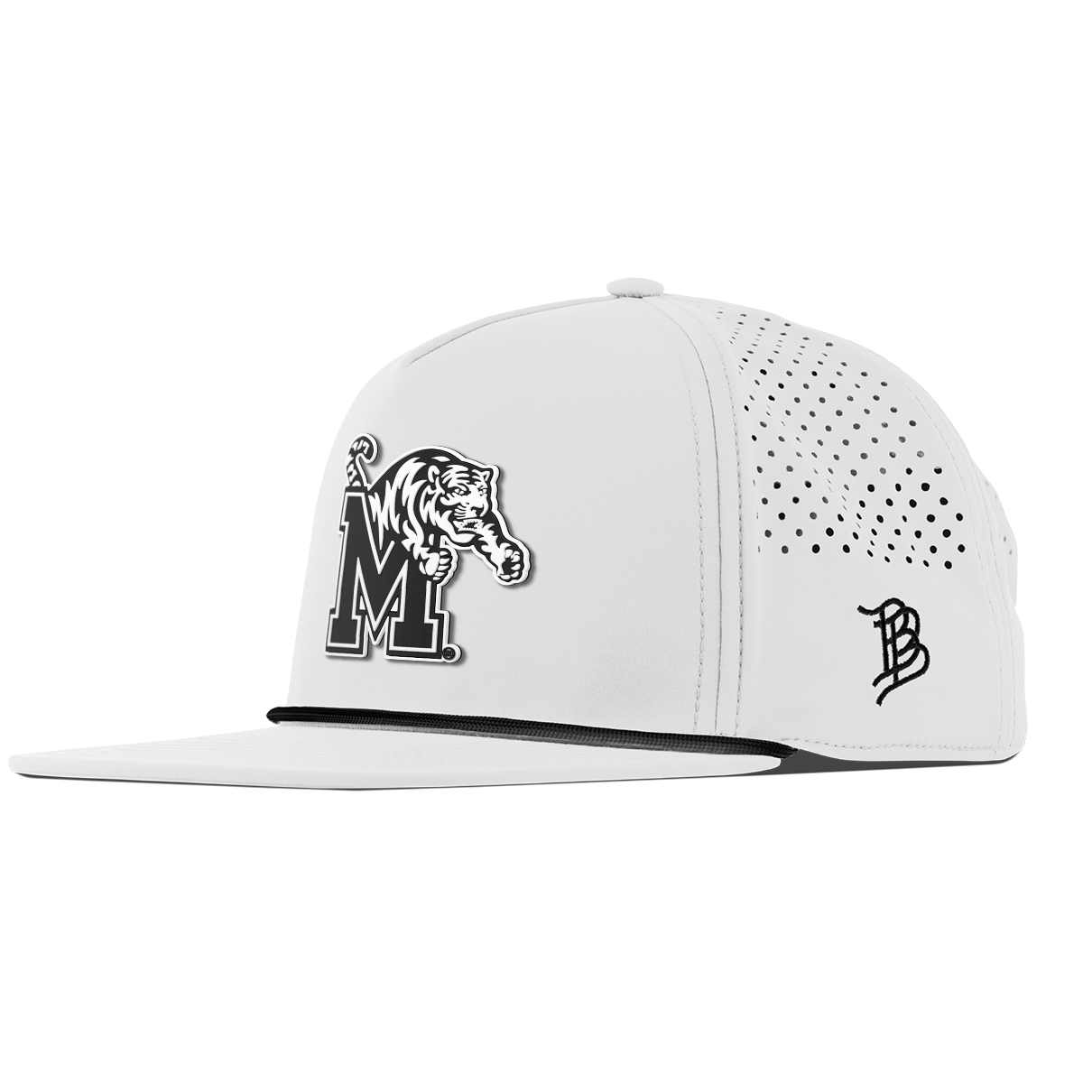 University of Memphis "Vintage Memphis Team Logo" Flat 5 Panel Rope White