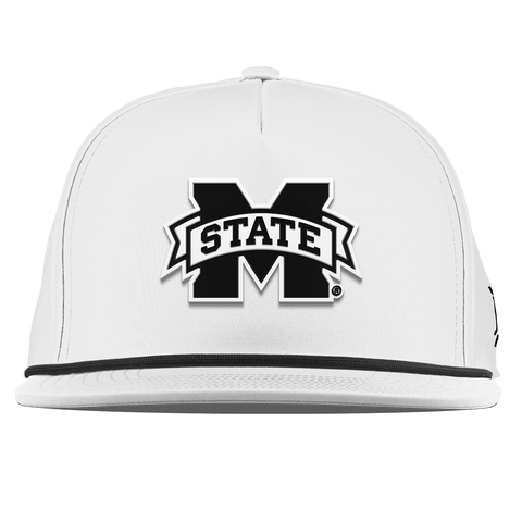 Mississippi State University "Vintage Miss State Team Logo" Flat 5 Panel Rope White