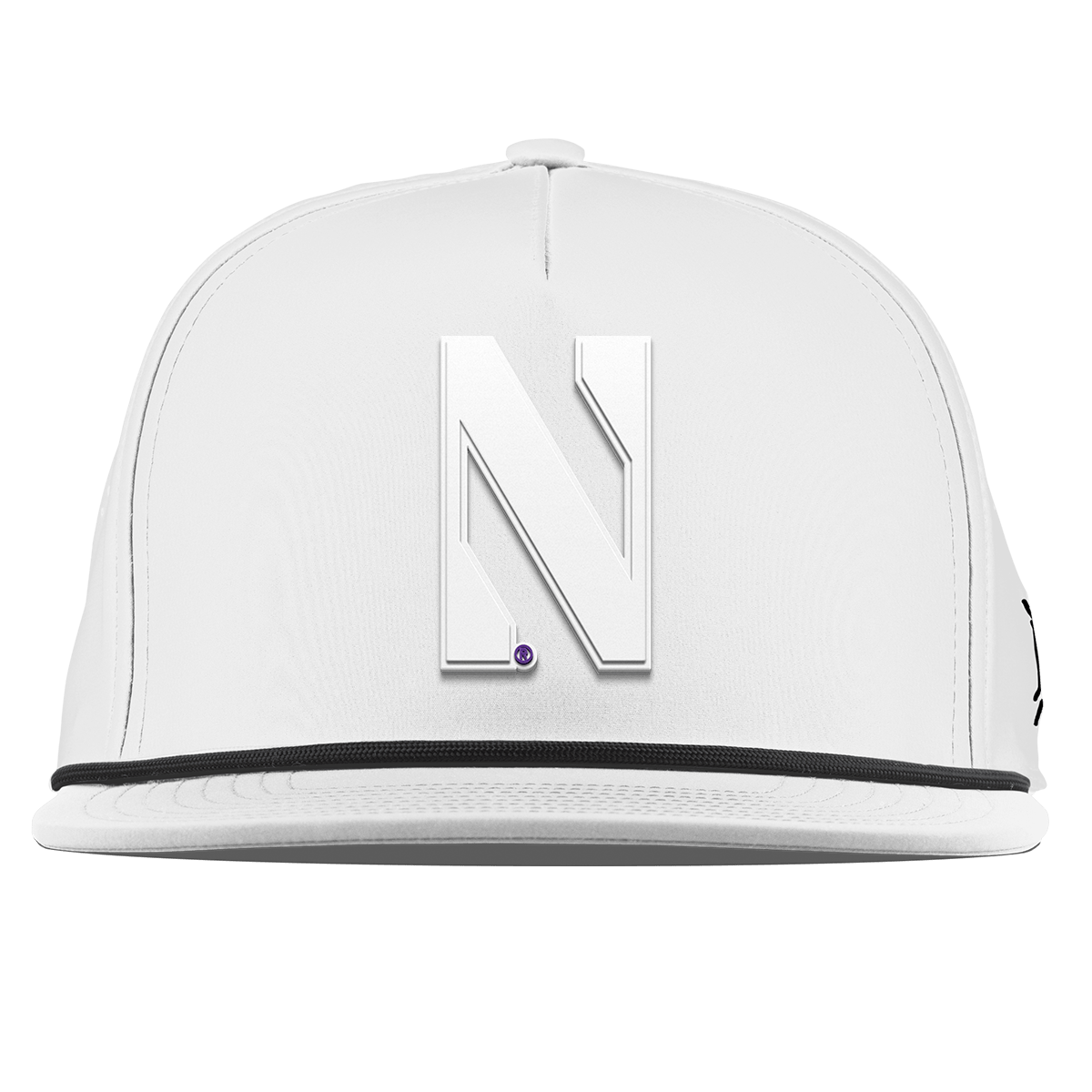 Northwestern University "Vintage Northwestern Block" Flat 5 Panel Rope White