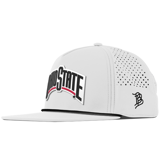 Ohio State University "Vintage Ohio State Block" Flat 5 Panel Rope White